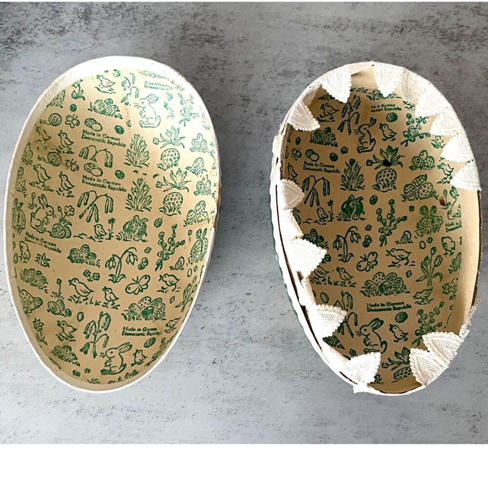 Beautiful vintage German paper mache Easter Egg; German Democratic Republic - Picture 5 of 6